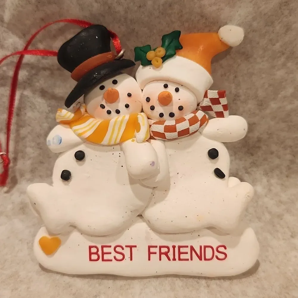 Snowman Best Friends Christmas Ornament
